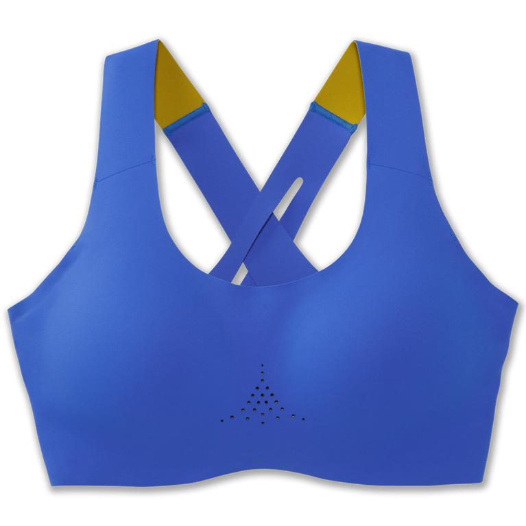 Brooks Dare Crossback 2.0 Sports Women's Running Bra - Bluetiful/Golden Hour (19780-HQEL)